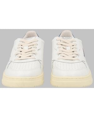 Autry Medalist Low Leather Trainers - Natural