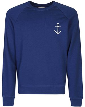 La Paz Sudadera de algodón orgánico de logo - Azul