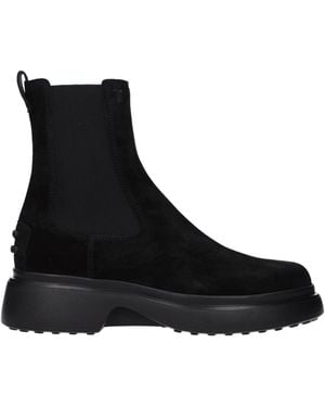 Tod's Suede Ankle Boots - Black