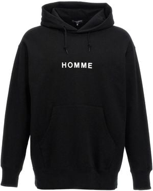 Comme Des GarÃ§ons Homme Comme Des Garҫons Homme Logo Print Hoodie - Blauw