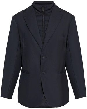 Emporio Armani Travel Essential Blazer Im Layering-Look - Blau