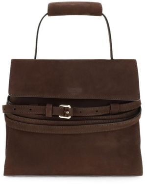 Moschino Tie Me Top Handle Bag - Brown
