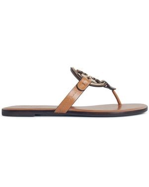 Tory Burch 'Miller' Sandals With 'Pavé' - Metallic