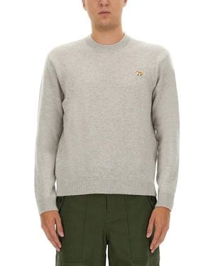 Maison Kitsuné Logo Jumpers - Grey