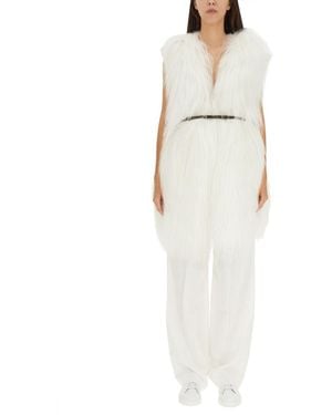 Fabiana Filippi Fluffy Fur Vest - White