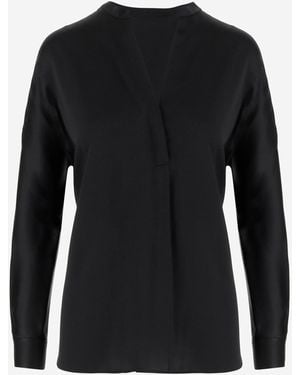 Vince Silk Shirt - Zwart