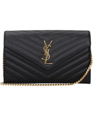 Saint Laurent Cassandre Pouch Leather - Black