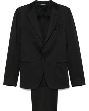 Emporio Armani Notched-Lapels Suit - Black