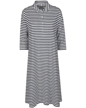C-ZERO SHIRT Vestido de polo de algodón de camisa cero - Azul