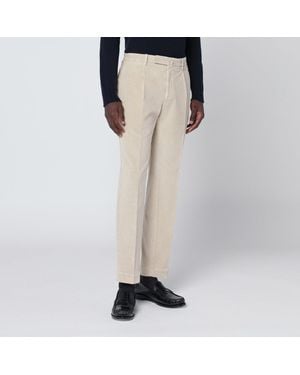 Santaniello Off Corduroy Pants - White