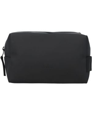 Rains Mini Waterproof Pu Wash Handbag With Webbing Handle - Black