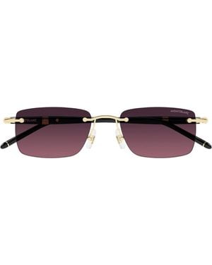 Montblanc Sonnenbrille MB0344 S 009 Gold/Grau Violett Herren - Braun