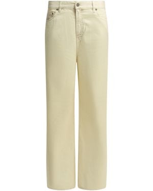 Golden Goose "Melody Boyfriend" Wide Leg Jeans - Natural