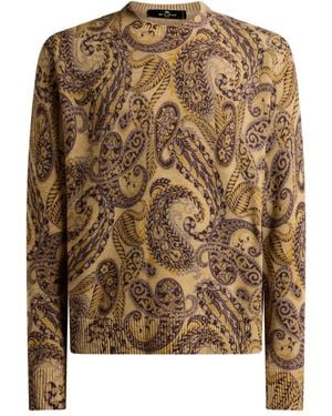 Etro Pullover Aus Woll-Jacquard - Braun