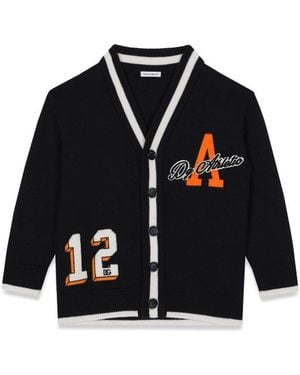 Dolce & Gabbana Back To School Cardigan For Boys - Black
