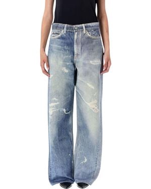 Our Legacy Printed Denim Trousers - Blue