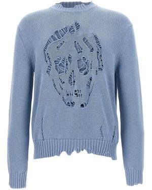McQueen Schädelpullover - Blau
