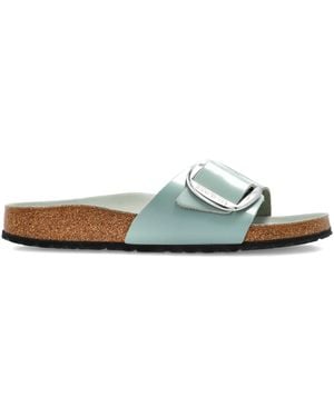 Birkenstock Madrid Big Buckle Hex Shine Pure Sage, Natural Lea - Green