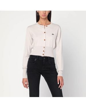 Vivienne Westwood Off Cashmere Blend Cardigan - White