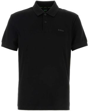 BOSS Cotton Polo Shirt - Black