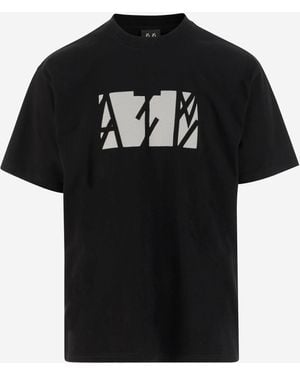 44 Label Group 44 Labelgroep Katoen T -shirt Met Afdrukken - Zwart
