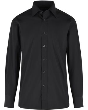 Tom Ford Chemise en coton noir 'Slim'