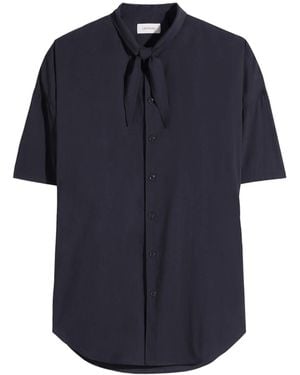 Lemaire Short Sleeve Shirt With Foulard - Blue