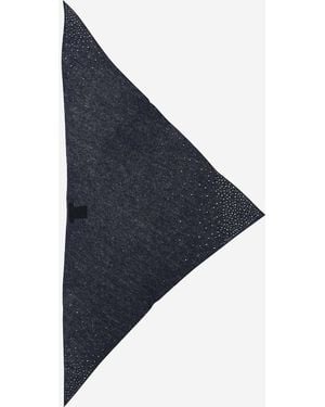 Faliero Sarti Cashmere Scarf With Swarovsky - Blue