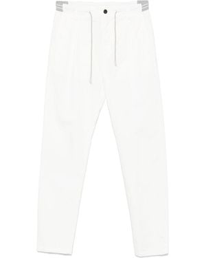 Eleventy Plissierte Tapered-Hose - Weiß