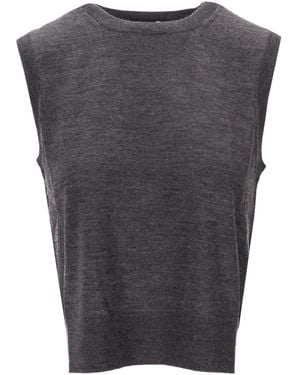Anine Bing Moni Crop Tank Heather Charcoal - Grau