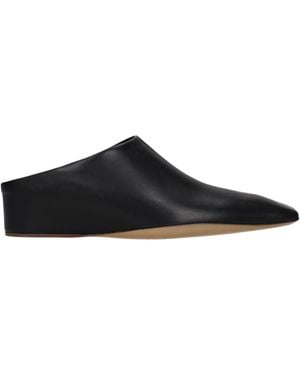 Jil Sander Leather Sandals And Clogs - Black