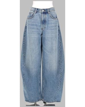 Alexander Wang High-Waisted Barrel-Leg Jeans - Blue