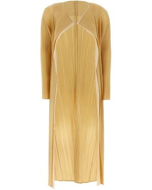 Pleats Please Issey Miyake Two Tone Cardigan - Yellow