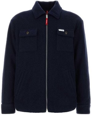 Fay Wool Blend Jacket - Blue