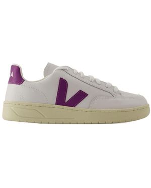 Veja V 12 Sneaker Leder weißer Kosmos - Grau