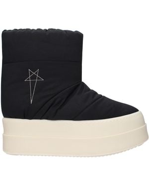 Rick Owens Drkshdw Fabric Ankle Boots - Black