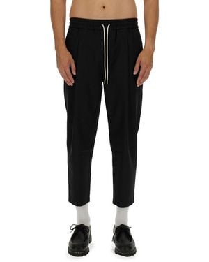 Drole de Monsieur Cropped Trousers - Black