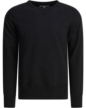 Merz B. Schwanen "Loopwheeled" Rundhals-Sweatshirt - Schwarz