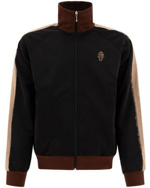 Stockholm Surfboard Club Track Sweatshirt With Zipper - Black