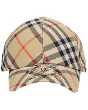 Burberry "Check" Baseball Hat - Natural