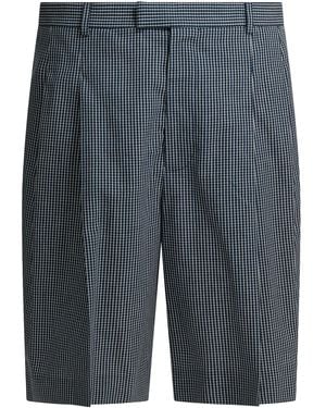 Givenchy Formal Plaid Shorts - Blue