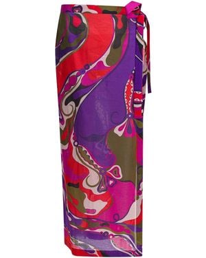 PUCCI Pareo "Orquídea" de - Morado