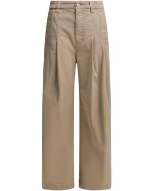 Brunello Cucinelli Wide Leg Jeans Beige - Natural