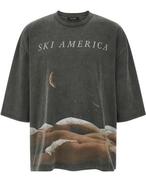 Willy Chavarria 'Ski America' T Shirt - Gray