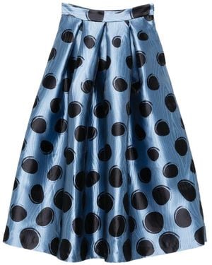 Lunatica Milano Printed Midi Skirt - Blue