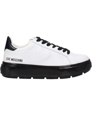 Love Moschino Liebe Moschino Sneakers Frauen Leder weiß/schwarz
