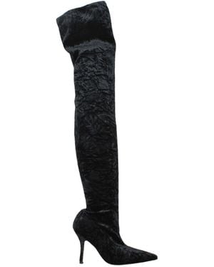 Paris Texas Stivali Donna Velluto Nero - Black