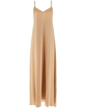 Ferragamo Viskose -Kleid - Natur