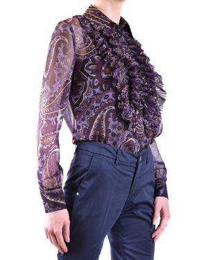 P.A.R.O.S.H. Hemd Violett - Blau