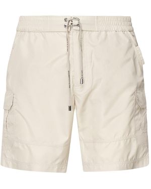 Dolce & Gabbana Light Beige Nylon Swim Trunks - Wit